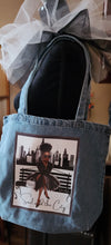 Around The Way Gurl - Denim Tote Bag