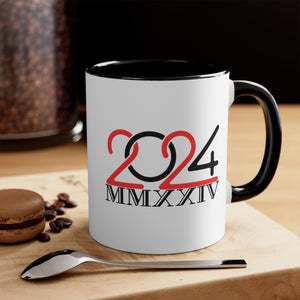 2024 Black Accent Coffee Mug, 11oz