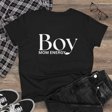 Boy Mom Energy Tee — Women's Cotton Black T-Shirt