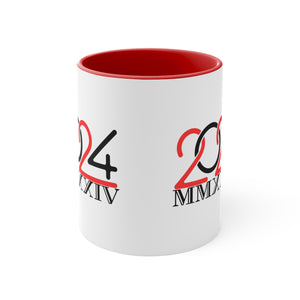 2024 Red Accent Coffee Mug, 11oz