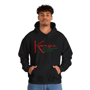 Unisex Kwanzaa Red, Black & Green Heavy Blend Hooded Sweatshirt