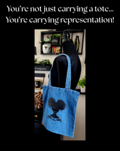 Afro Puff Gurl Denim Tote Bag