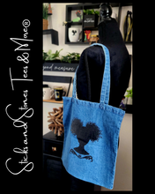 Afro Puff Gurl Denim Tote Bag