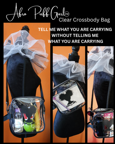 Afro Puff Gurl Clear Crossbody Bag