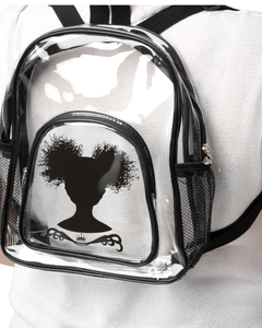 Clear Afro Puff Gurl Stadium Backpack