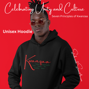 Unisex Kwanzaa Red, Black & Green Heavy Blend Hooded Sweatshirt