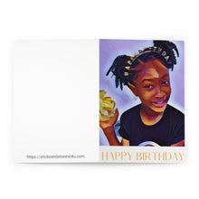 Afro Puff Gurl Happy Birthday Card