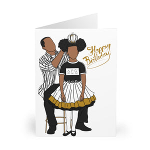 Afro Puff Gurl Father/Daughter Birthday Card