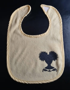 Afro Puff Gurl Bib - Side Image - Sticks and Stones Tees & More