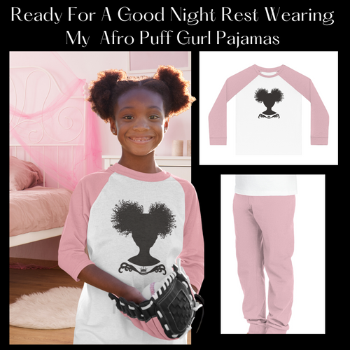 Afro Puff Gurl Pink Pajama Set