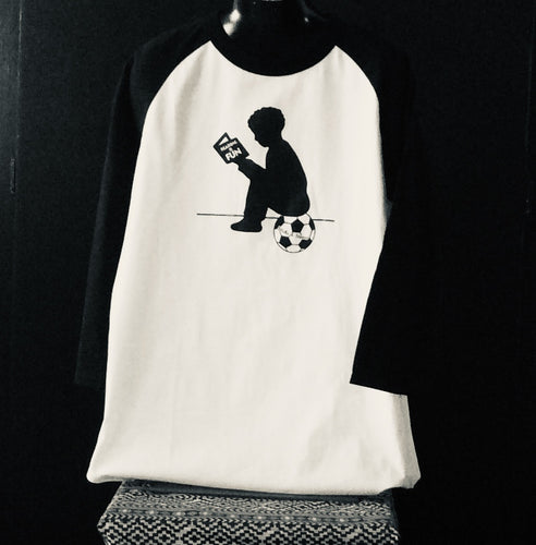 Reading is Fun Adult Soccer 3/4 Sleeve Sport Shirt - Sticks and Stones Tees & More