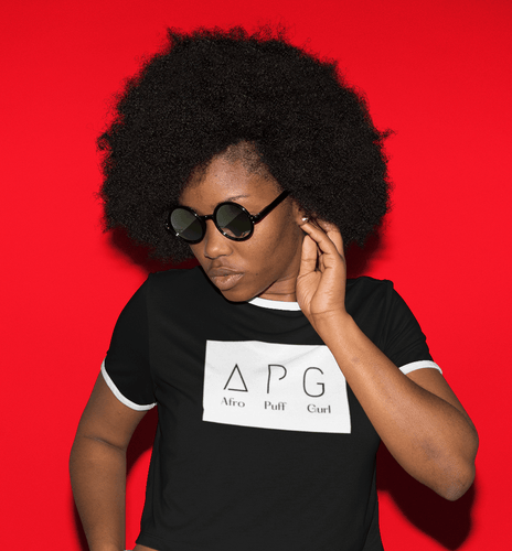 Afro Puff Gurl - APG Crewneck Tee - Sticks and Stones Tees & More